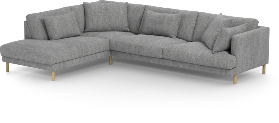 Harper - 3-sits soffa med divan vänster - Grå