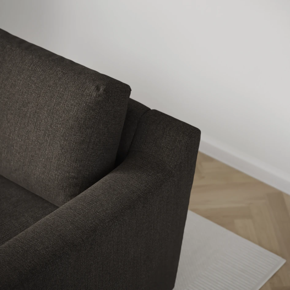 Friday - 2,5-sits soffa med divan höger - Brun