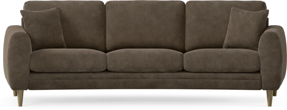 Eden - 3-sits soffa svängd - Brun