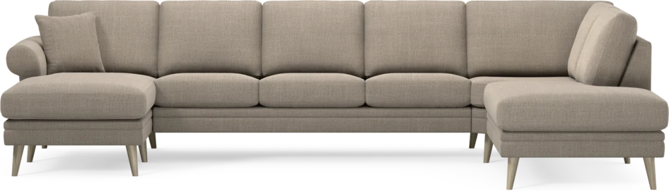 Eden - 3-sits soffa med schäslong vänster och divan höger - Beige