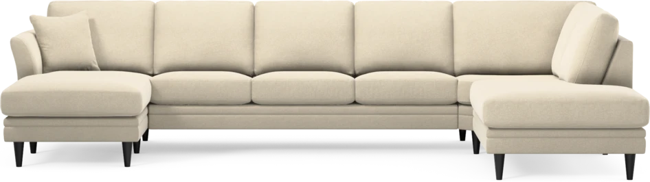 Eden - 3-sits soffa med schäslong vänster och divan höger - Beige