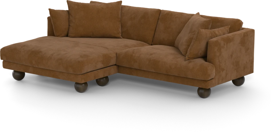 Harper - 4-sits med schäslong XL vänster - Orange