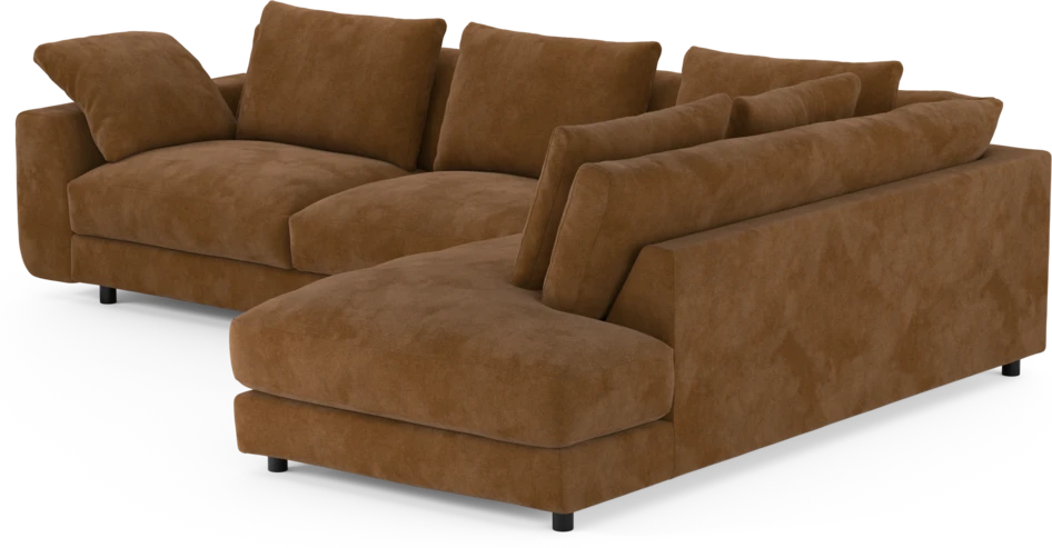 Amie - 3-sits med divan höger - Orange