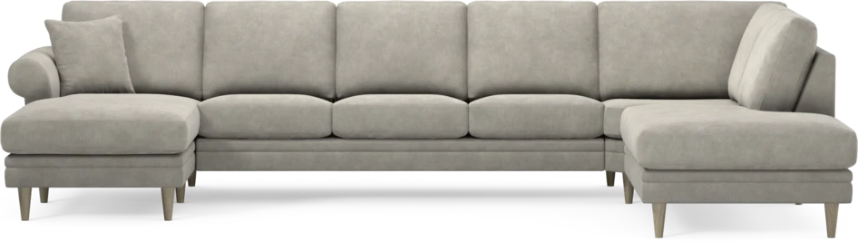 Eden - 3-sits soffa med schäslong vänster och divan höger - Grå