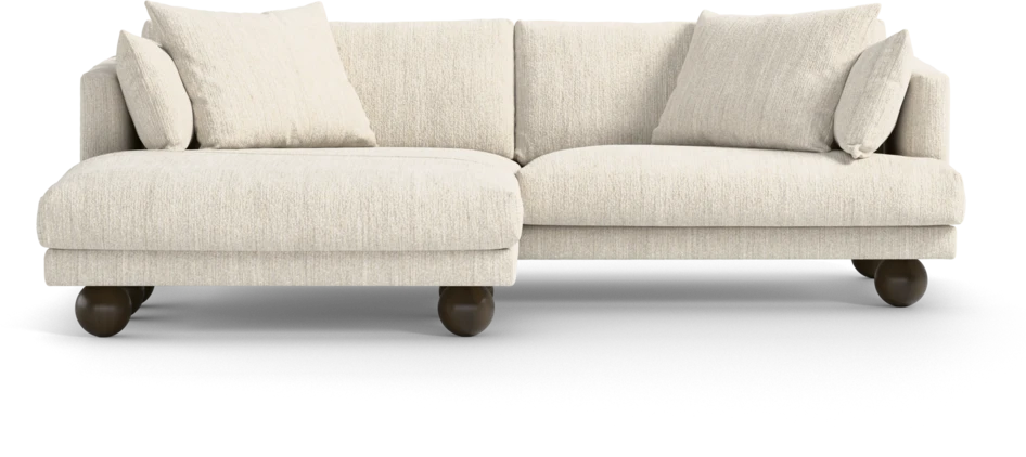 Harper - 4-sits med schäslong XL vänster - Vit