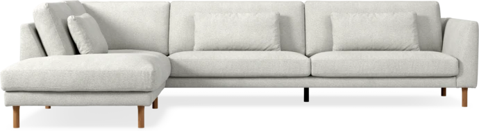 Willow, 4-sits soffa med divan vänster, fast klädsel