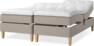 Delux Sense - Ställbar säng, dubbelsäng med bäddmadrass - Beige