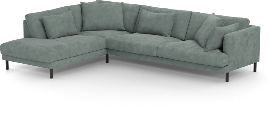 Harper - 3-sits soffa med divan vänster - Blå