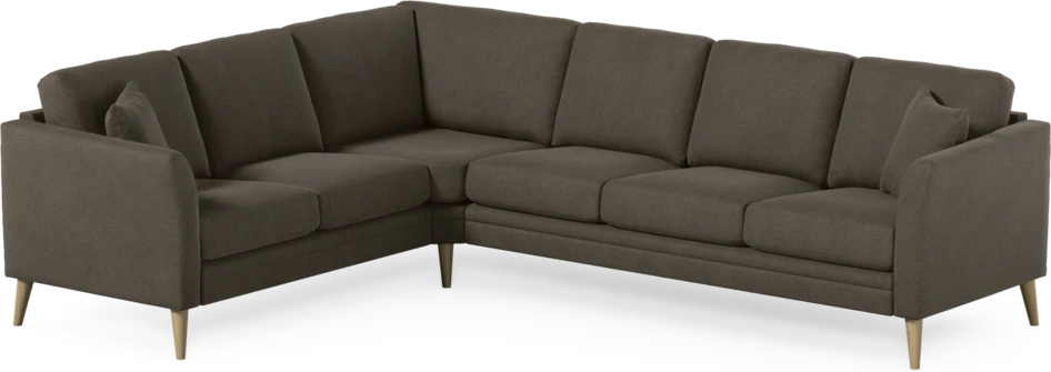 Eden - Hörnsoffa, 2+3-sits - Brun