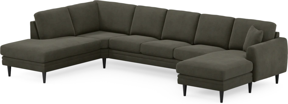 Eden - 3-sits soffa med divan vänster och schäslong höger - Grå