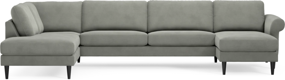 Bridge - 3-sits soffa med divan vänster och schäslong höger - Grå