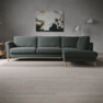 Bridge - 3-sits soffa med divan höger - Grå