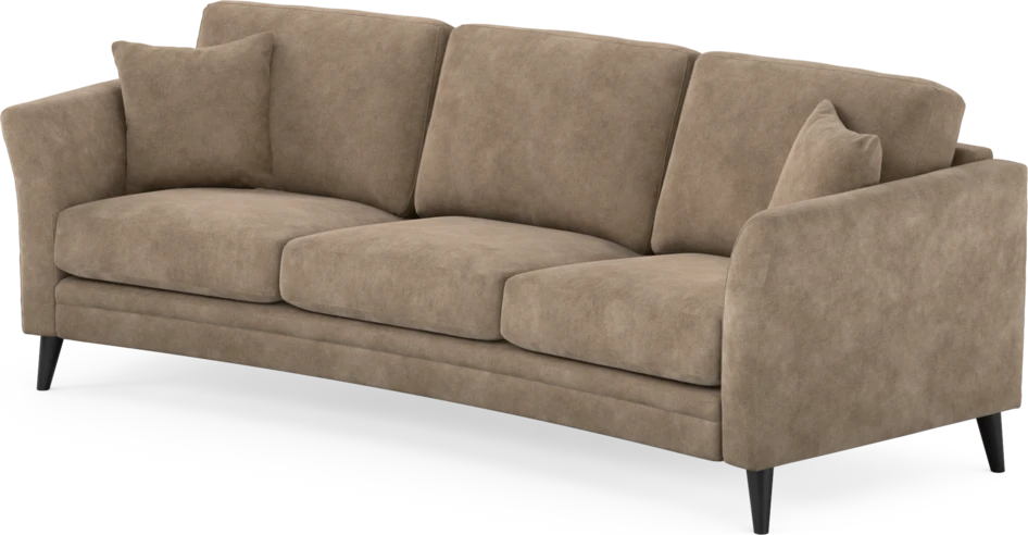 Eden - 3-sits soffa svängd - Beige