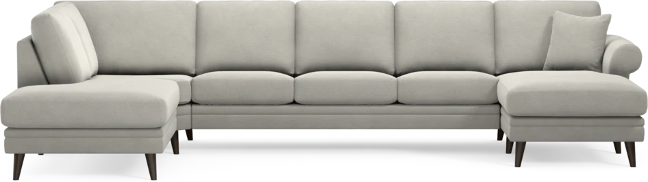Eden - 3-sits soffa med divan vänster och schäslong höger - Grå