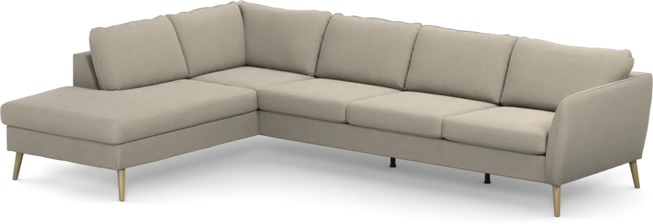 County - 3-sits soffa med divan vänster - Grå