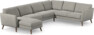 Bridge - Hörnsoffa, 3+2-sits med schäslong vänster - Grå