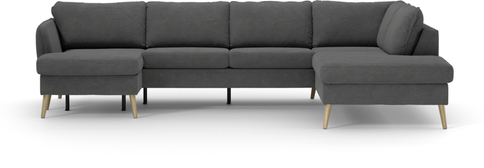 County - 3-sits soffa med schäslong vänster och divan höger - Grå