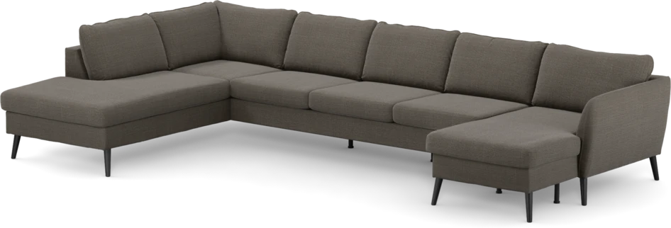 County - 4-sits soffa med divan vänster och schäslong höger - Grå