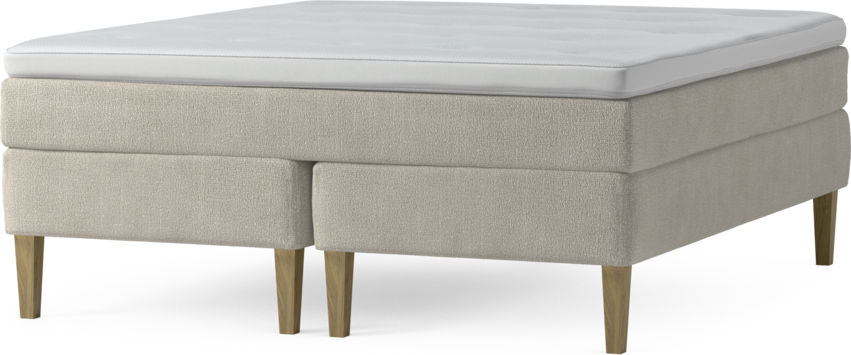 Delux Sense - Kontinentalsäng, dubbelsäng med bäddmadrass och sängben