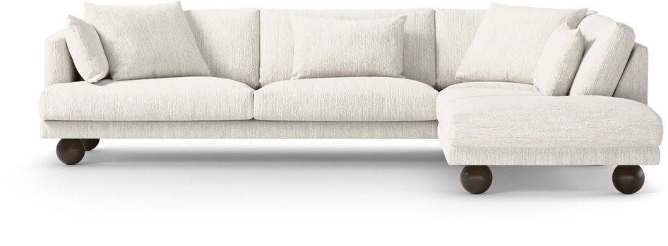 Harper - 3-sits soffa med divan höger - Vit