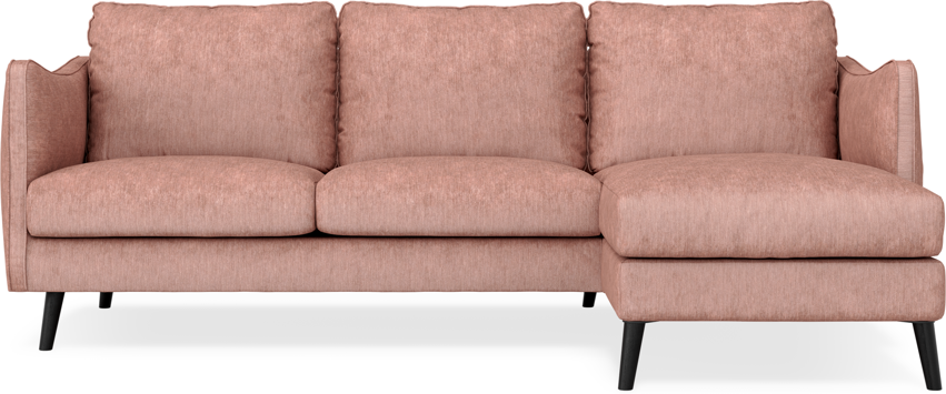 Madison Lux - 2-sits soffa med schäslong höger - Röd