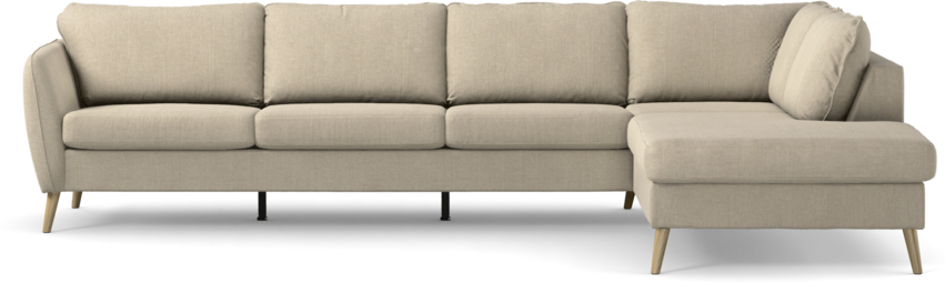 County - 3-sits soffa med divan höger - Beige