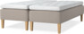 Delux Sense - Ramsäng, dubbelsäng med bäddmadrass - Beige