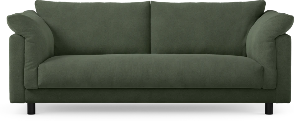 Cherrie - 2,5-sits soffa, hel dyna, fast klädsel - Grön