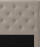 Delux Pikerad Låg - Sänggavel, 90-210 cm - Beige
