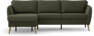 County - 3-sits soffa med flyttbar schäslong - Grön