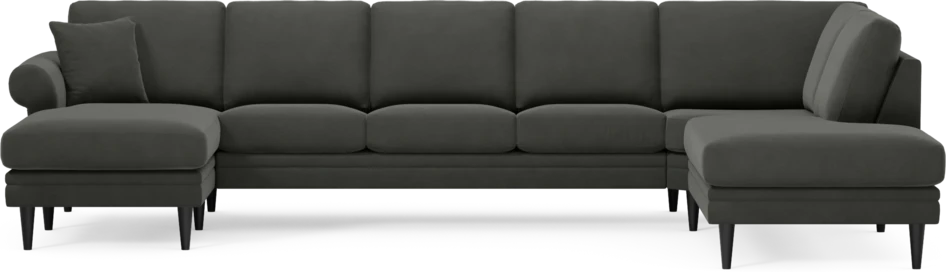 Eden - 3-sits soffa med schäslong vänster och divan höger - Grå