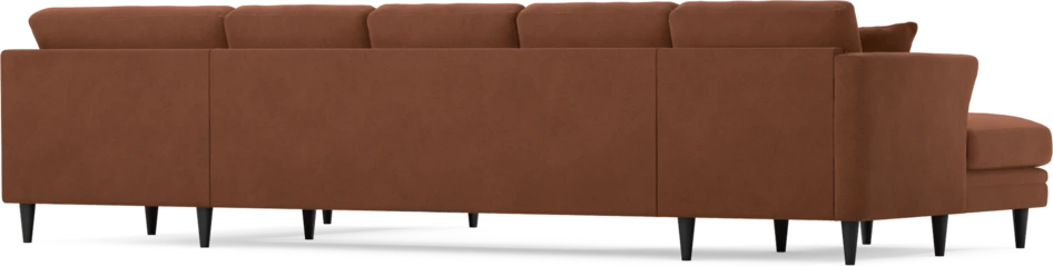 Eden - 3-sits soffa med schäslong vänster och divan höger - Orange