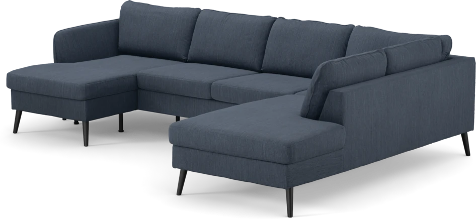 County - 3-sits soffa med schäslong vänster och divan höger - Blå