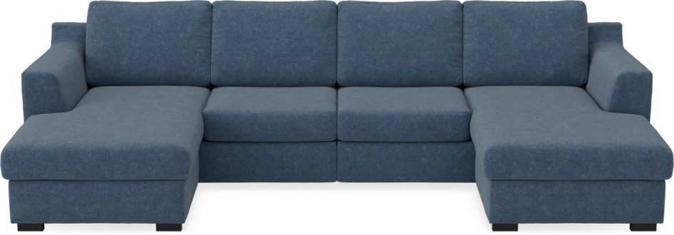 Friday - 2-sits soffa med två schäslonger - Blå