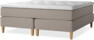 Delux Exclusive - Kontinentalsäng, dubbelsäng med bäddmadrass - Beige