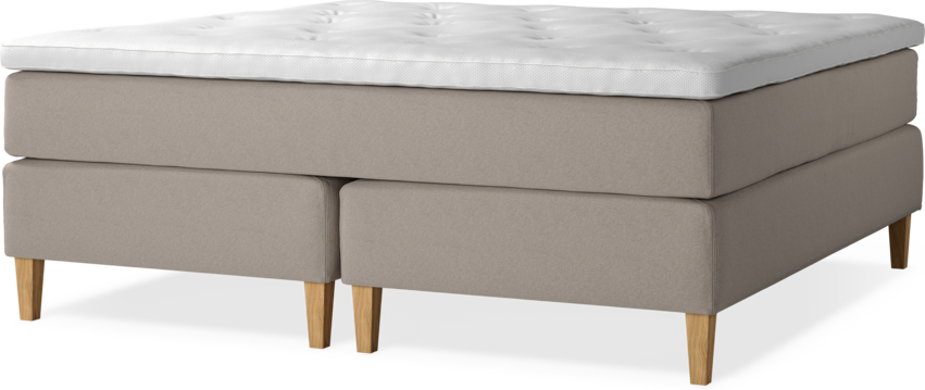Delux Exclusive - Kontinentalsäng, dubbelsäng med bäddmadrass - Beige