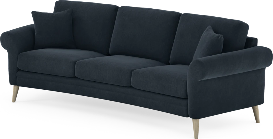 Eden - 3-sits soffa svängd - Blå