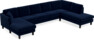 Eden - 3-sits soffa med schäslong vänster och divan höger - Blå