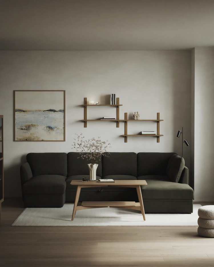 Öland - Bäddsoffa med schäslong vänster och divan höger - inspiration