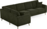 Eden - Hörnsoffa, 1+3-sits - Grön