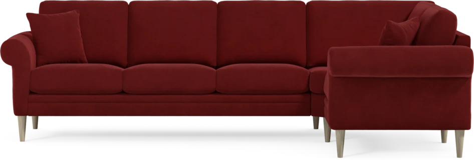 Eden - Hörnsoffa, 3+1-sits - Röd