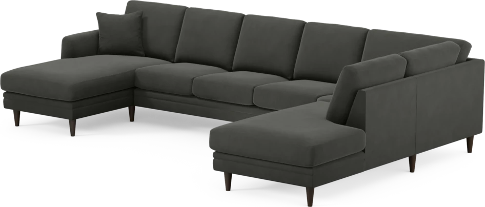Eden - 3-sits soffa med schäslong vänster och divan höger - Grå