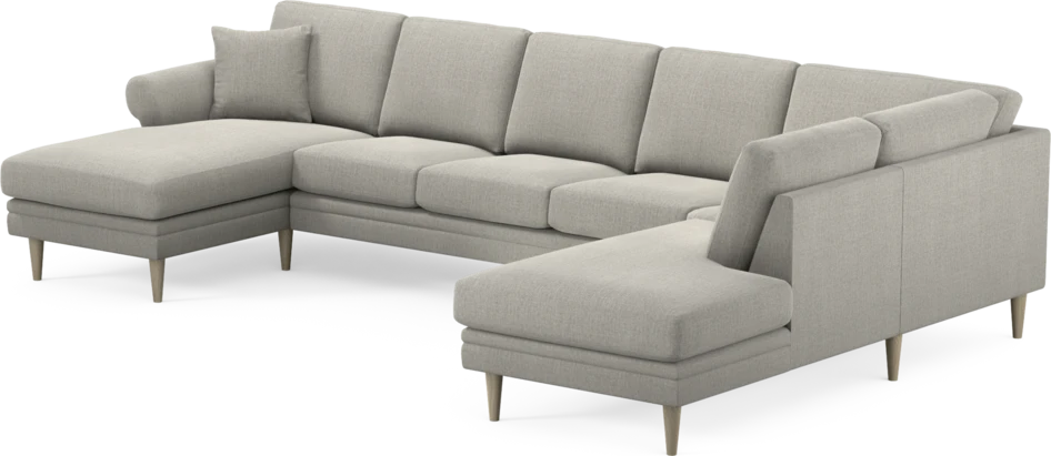Eden - 3-sits soffa med schäslong vänster och divan höger - Grå