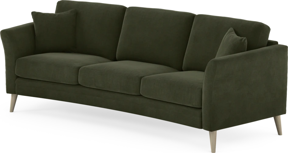 Eden - 3-sits soffa svängd - Grön