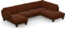 Madison Lux - 2-sits soffa med schäslong vänster och divan höger - Orange
