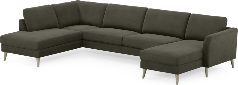 Bridge - 3-sits soffa med divan vänster och schäslong höger - Grå