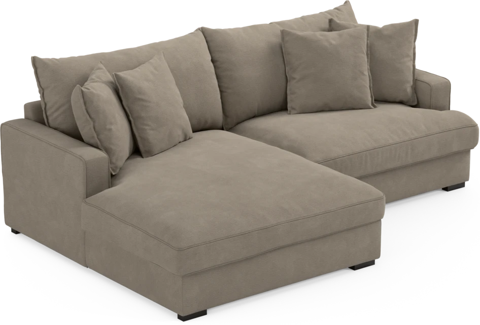Mila - 2-sits soffa med schäslong XL vänster - Beige