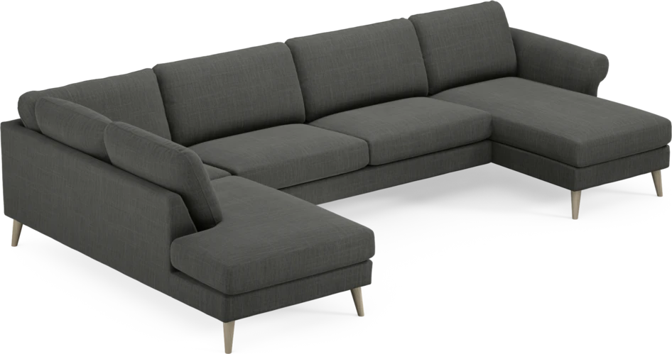Bridge - 3-sits soffa med divan vänster och schäslong höger - Grå