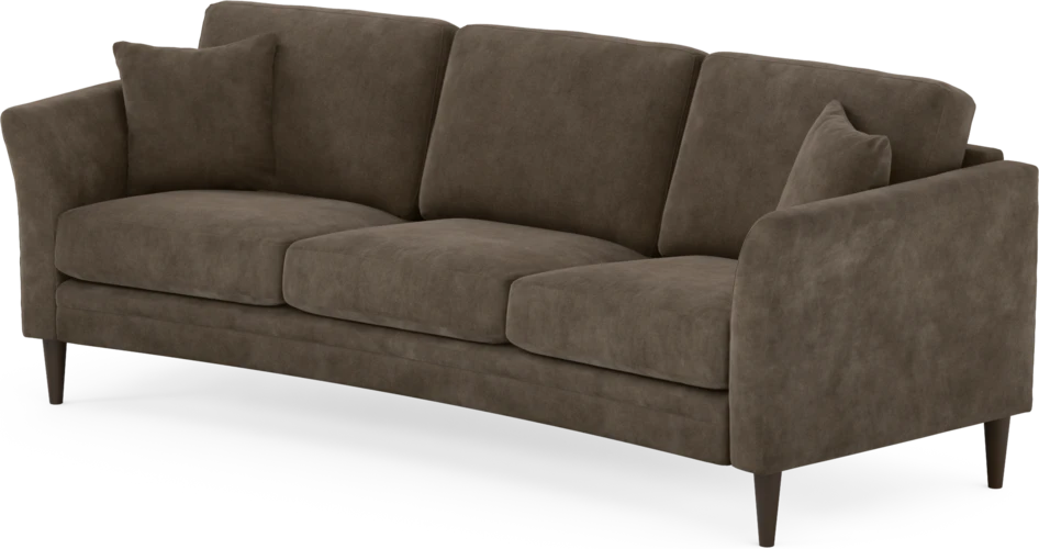 Eden - 3-sits soffa svängd - Brun