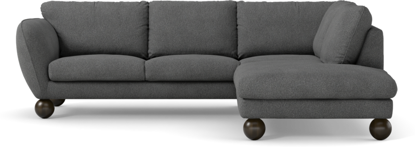 Madison Lux - 2-sits soffa med divan höger - Vit